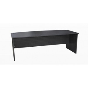 FOI BOW FRONT DESK White/Ironstone 2100x900/750x720mm