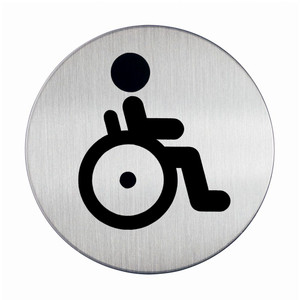 DURABLE PICTOGRAM WC HANDICAPPED 83MM *** While Stocks Last ***