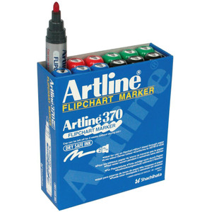 ARTLINE 370 FLIPCHART MARKER Medium Bullet Assorted Pack of 12