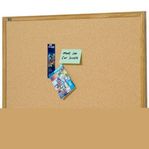 QUARTET CORK BULLETIN BOARD 1200x900mm Oak Frame QT304