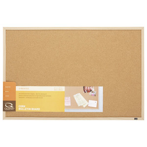 QUARTET OAK FINISH CORKBOARD 580x890mm QT35-380352Q