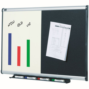 QUARTET PRESTIGE COMBO BOARD Bulletin Whiteboard 900x600mm