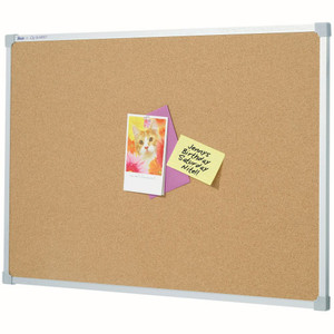 PENRITE CORK BULLETIN BOARD Aluminium Frame 2400x1200mm