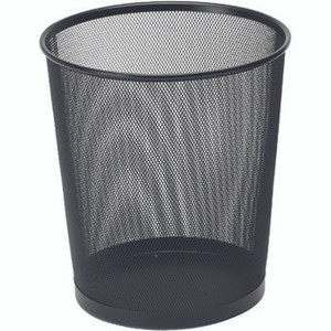 Wire Mesh Bin Black Round 11 Litre , Each