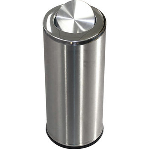 COMPASS SWING LID 62L WASTE BIN STAINLESS STEEL