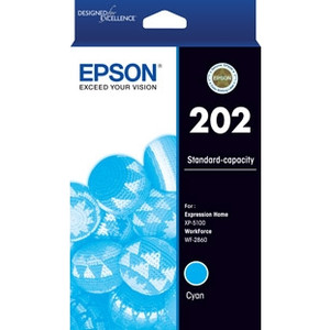 EPSON 202 CYAN INK CARTRIDGE (C13T02N292) Suits EPSON XP 5100 / WF 2860