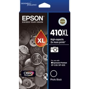 EPSON ORIGINAL 410 HY PHOTO BLACK INK CARTRIDGE (C13T340192) Suits Epson XP 530, Epson XP 630