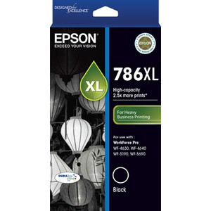 EPSON 786XL ORIGINAL HIGH CAPACITY DURABRITE ULTRA BLACK INK CARTRIDGE Suits Epson WorkForce Pro WF4630 / WF4640