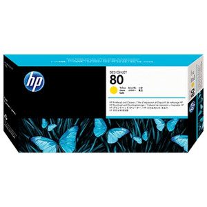 HP 80 YELLOW PRINTHEAD AND PRINTHEAD CLEANER (C4823A)