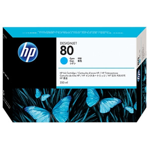 HP 80 ORIGINAL CYAN INK CARTRIDGE 350ML Suits DJ 1000 Series