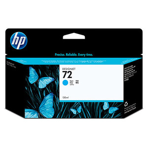 HP NO 72 130-ML CYAN INK CARTRIDGE (C9371A) Suits DesignJet T610 / T620 / T770 / T790 / T1100 / T1200 / T1300 / T2300 / T795