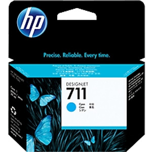 HP 711 ORIGINAL 29-ML CYAN INK CARTRIDGE (CZ130A) Suits DesignJet T120 / T520