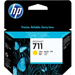 HP 711 ORIGINAL 29-ML YELLOW INK CARTRIDGE (CZ132A) Suits DesignJet T120 / T520