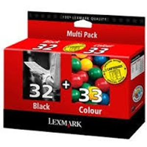 LEXMARK NO 32/33 ORIGINAL COMBO PACK Suits Lexmark Z815, Z816, Z818, X3330, X3350, X5250, X5270, X5450, X5470, X7170, X7350, X8300, X8350, P915, P4350, P6210, P6250