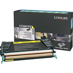 LEXMARK C734A1YG ORIGINAL YELLOW PREBATE TONER CART 8K Suits C734/C736