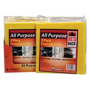 ALL PURPOSE CLEAN UP CLOTH 38 x 38cm (Pack of 2)