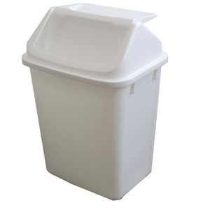 Compas Swing Top Bin 30Lt Rectangular White, Each