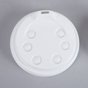 PLASTIC COFFEE CUP LID 8oz White Bx1000 (V053S0001) 80mm