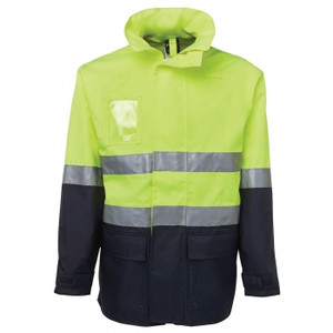 ZIONS HI VIS JACKET Long Line Lime / Navy XXXL