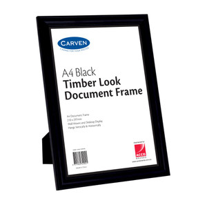 JASTEK DOCUMENT PHOTO FRAME Wooden A4 Black