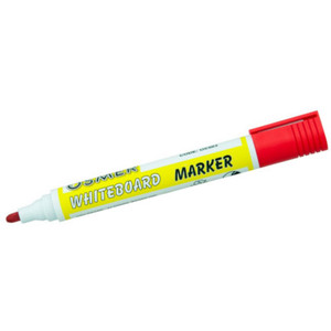 OSMER WHITEBOARD MARKERS Bullet Tip, Red