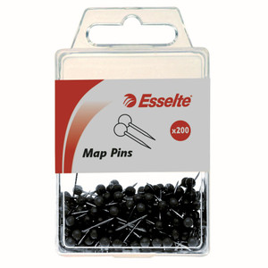 ESSELTE PINS MAP 4x17mm Black