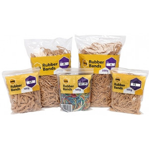 Marbig RUBBER BANDS Assorted 500gm Bag *** While Stocks Last ***