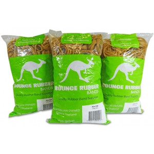 BOUNCE RUBBER BANDS Size 64, 500gm, Neutral/Tan RETBAND064N / 500BAND64N