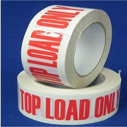 TOP LOAD ONLY TAPE PVC 48 X 66 White Printed Red