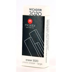MICADOR PLASTIC ERASER Large w/sleeve, Bx20
