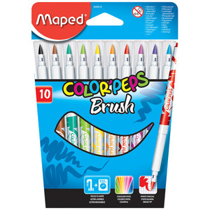 MAPED COLOR PEPS MARKER Brush Felf Marker Pack 10