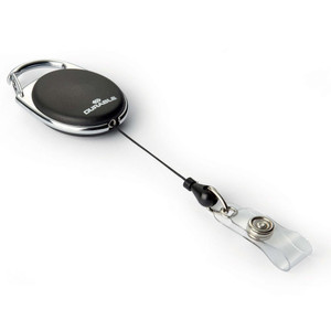 DURABLE NAME BADGE REEL STYLE 80CM BLACK RETAIL PACK