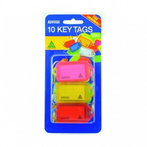 KEVRON ID38 KEY TAGS Assorted Fluro Pk10