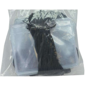 CLEAR PVC ID POUCH with Black Cord Lanyard 110 X 71mm - Pack of 20