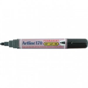 ARTLINE 170 PERMANENT MARKER DRYSAFE Black Bullet Point Bx12
