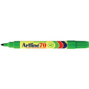 ARTLINE 70 PERMANENT MARKERS Med Bullet Green, Bx12