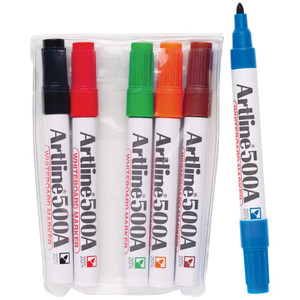 ARTLINE 500A WHITEBOARD MARKER Medium Bullet Assorted Wallet 6