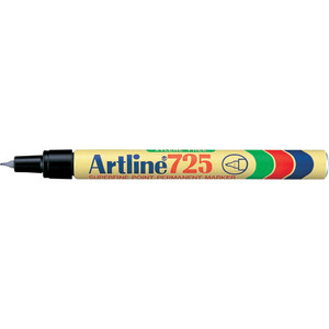 ARTLINE 725 PERMANENT MARKERS 0 4mm Bullet Black Blister