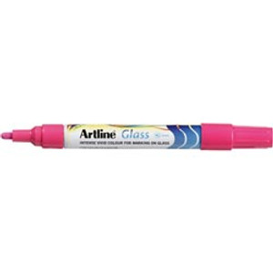 ARTLINE GLASS BOARD MARKER 4mm Pink, Bx12 *** While Stocks Last ***