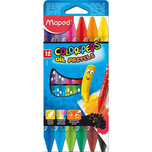MAPED PEPS CRAYONS Oil Pastels Pack 12