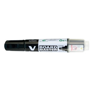 PILOT BEGREEN V WHITEBOARD MARKER Chisel Tip Black, Bx10