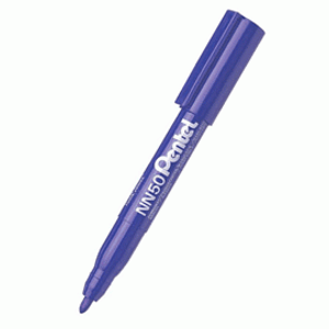 PENTEL NN50-C PERMANENT MARKER Blue 5.0mm Bullet Point Bx12