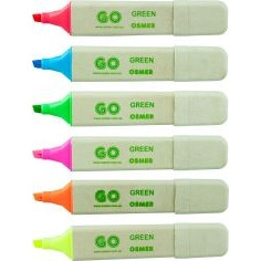 OSMER RECYCLED HIGHLIGHTERS Yellow Pk12