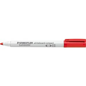 STAEDTLER 341 WHITEBOARD MARKR Compact Bullet Point Red, Bx10