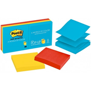 POST IT NOTE 3M R330AUSS POP UP REFILL 73mm X 73mm Assorted Jaipur Pack of 6 70006847720