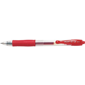 PILOT G2 RETRACTABLE GEL INK BALLPOINT PEN 0.5mm Extra Fine Red bx12