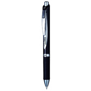 Pentel BLP77 Energel Permanent Liquid Gel Pen Retractable 0.7mm Medium Nib Black, Each