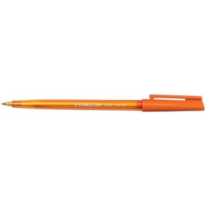 STAEDTLER 432 STICK BALLPOINT ICE COLOUR BARREL Orange Bx10