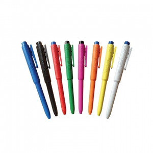J800 RETRACTABLE DETECTAPENS Red Body & Blue Ink, Pk10