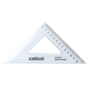 CELCO SET SQUARE 21CM 45 DEGREE HANGSELL